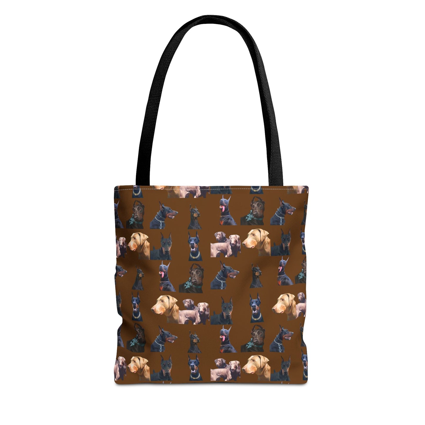 Edition 8 Doberman Model Pattern Brown Tote Bag