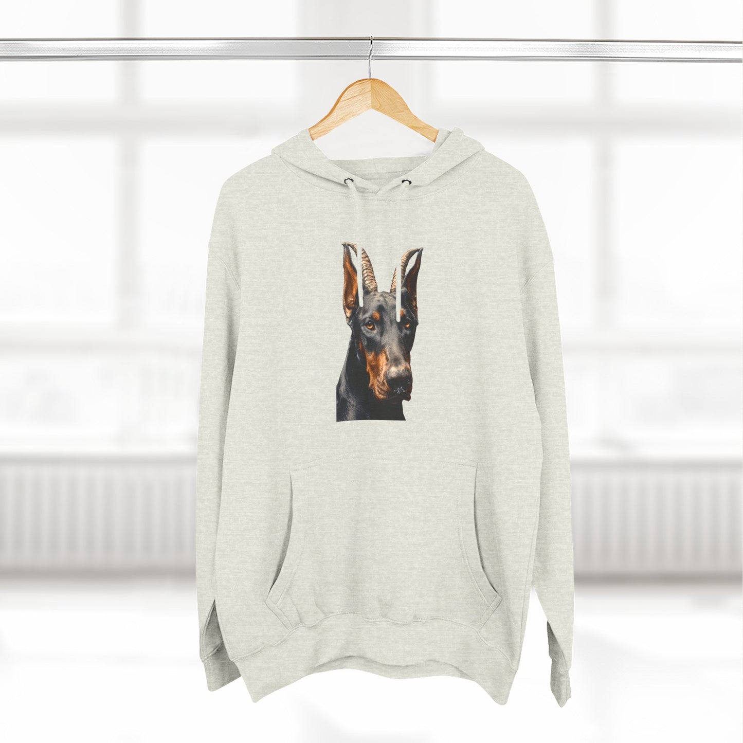 Doberman Goat 2 Fleece Hoodie
