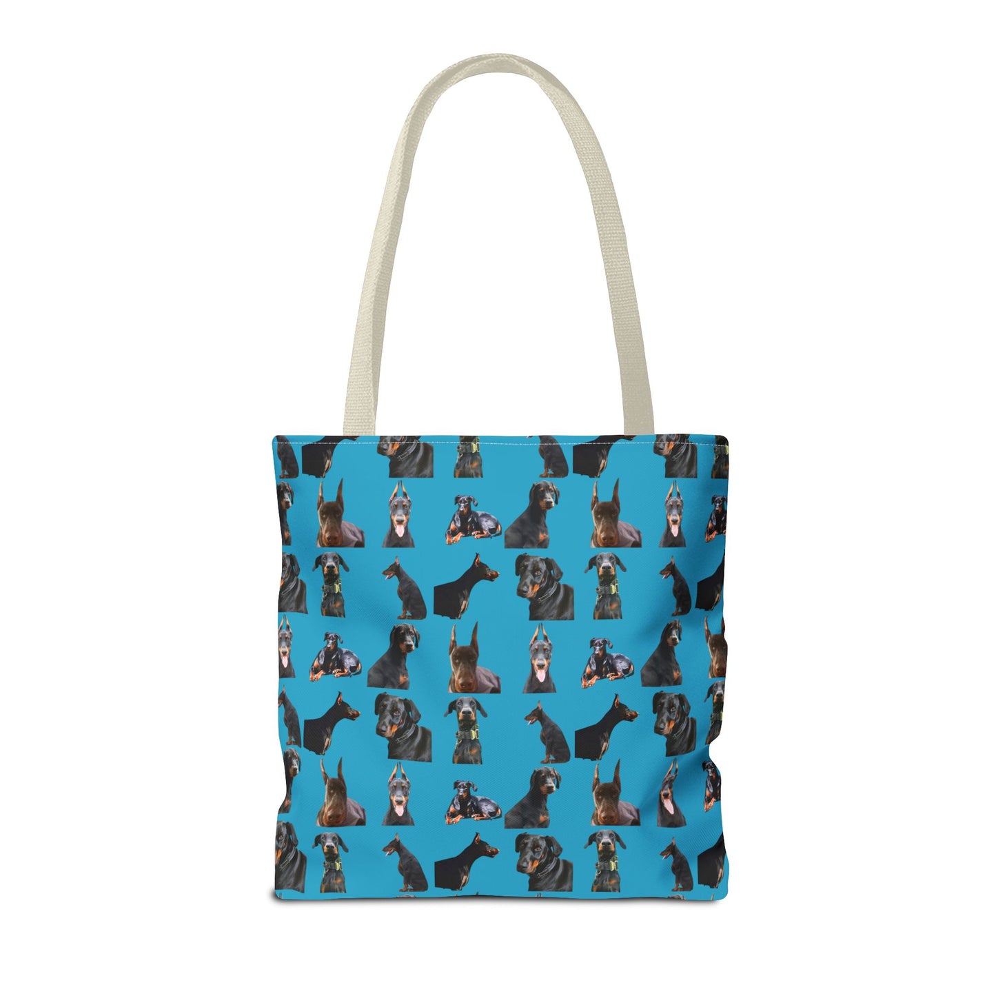 Edition 6 Doberman Model Pattern Turquoise Tote Bag