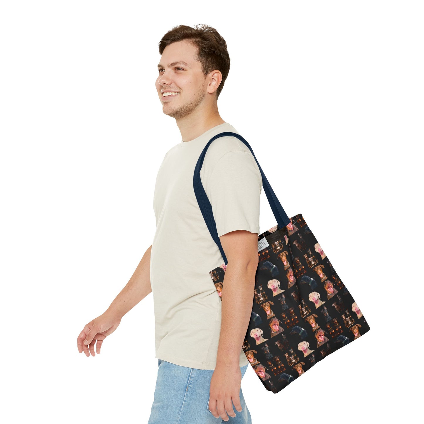 Edition 9 Doberman Model Pattern Black Tote Bag