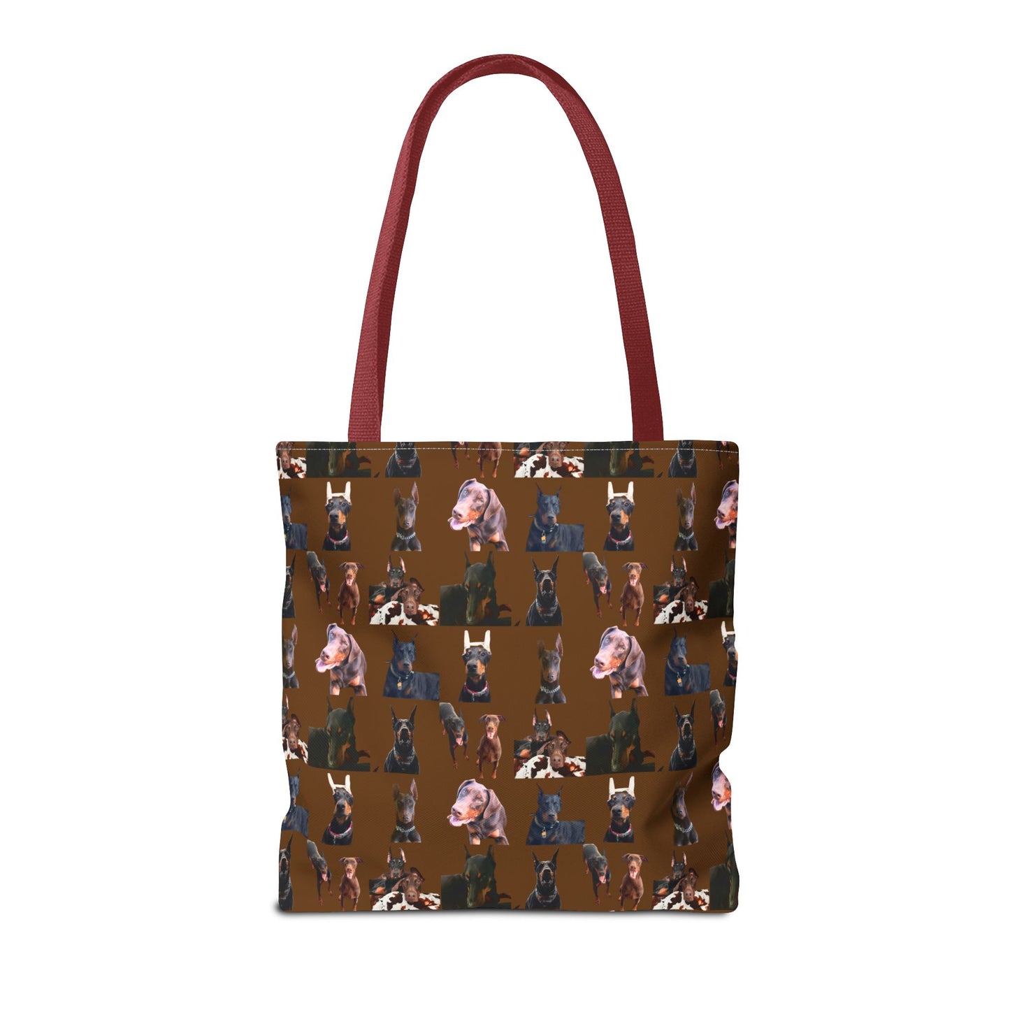 Edition 10 Doberman Model Pattern Brown Tote Bag