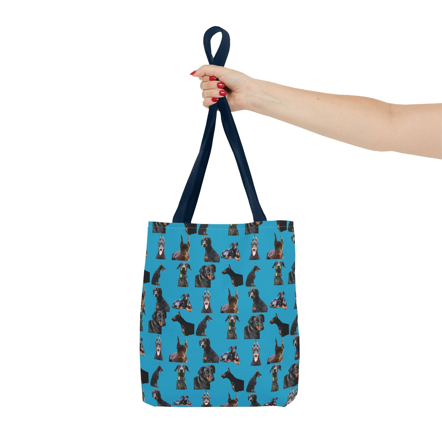 Edition 6 Doberman Model Pattern Turquoise Tote Bag