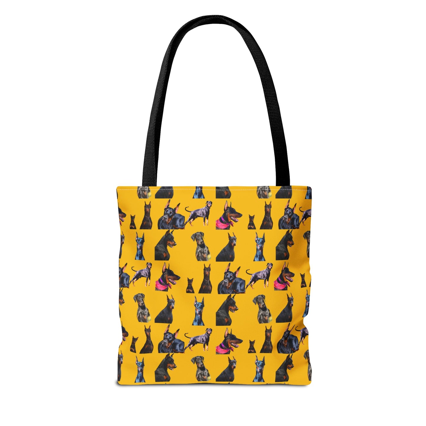 Edition 7 Doberman Model Pattern Yellow Tote Bag