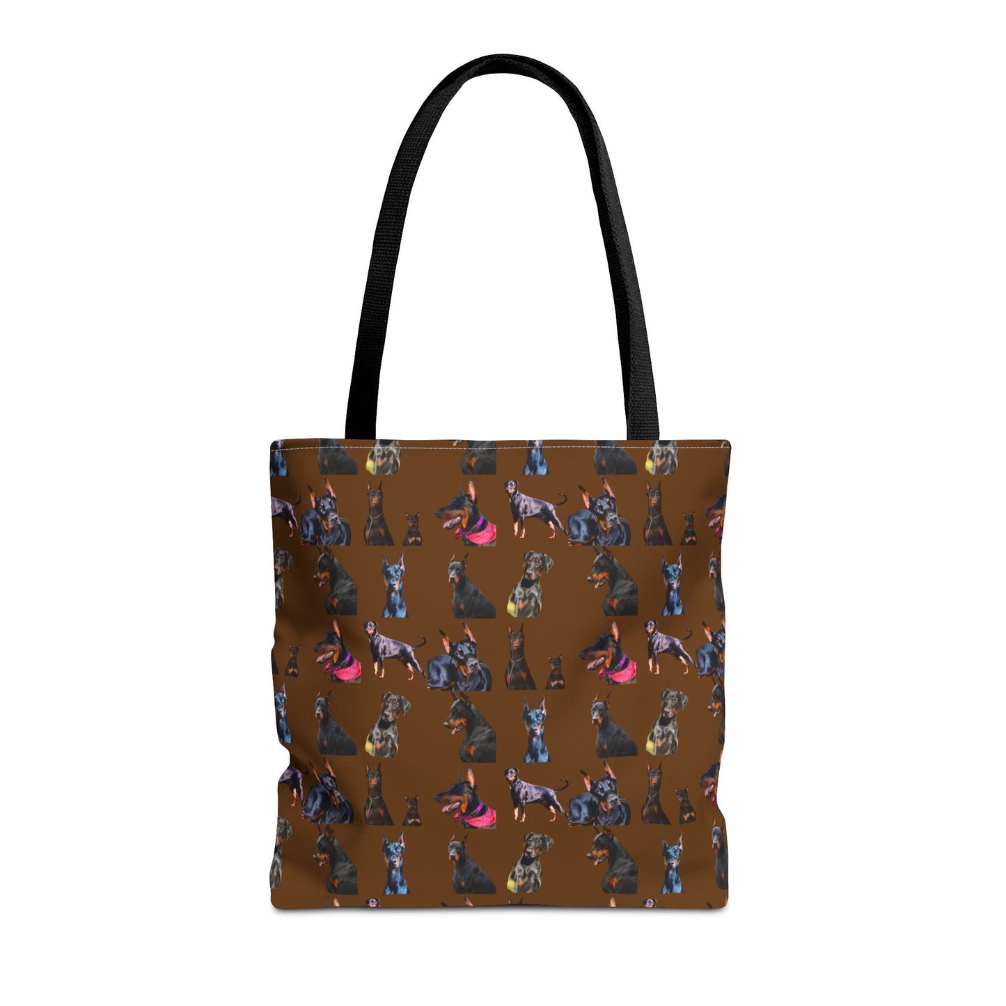 Edition 7 Doberman Model Pattern Brown Tote Bag
