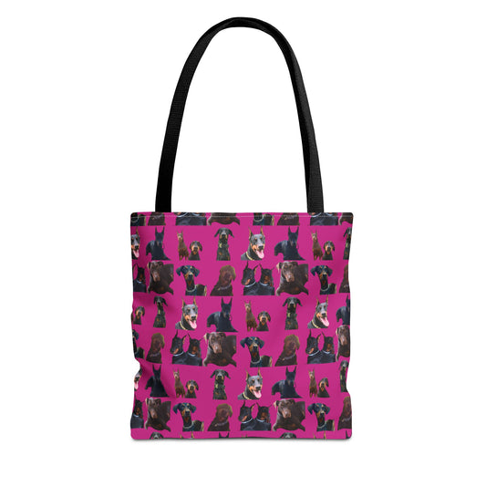 Rdition 5 Doberman Model Pattern Pink Tote Bag