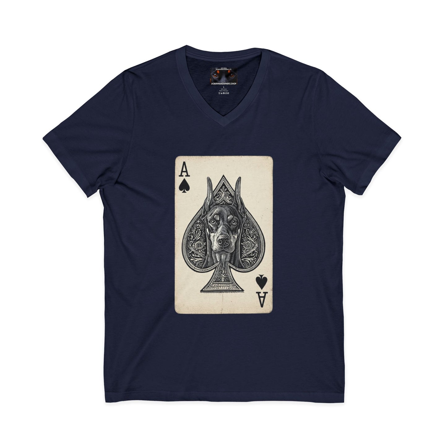 Deck 1 Private Label Unisex Jersey Short Sleeve V-Neck Tee