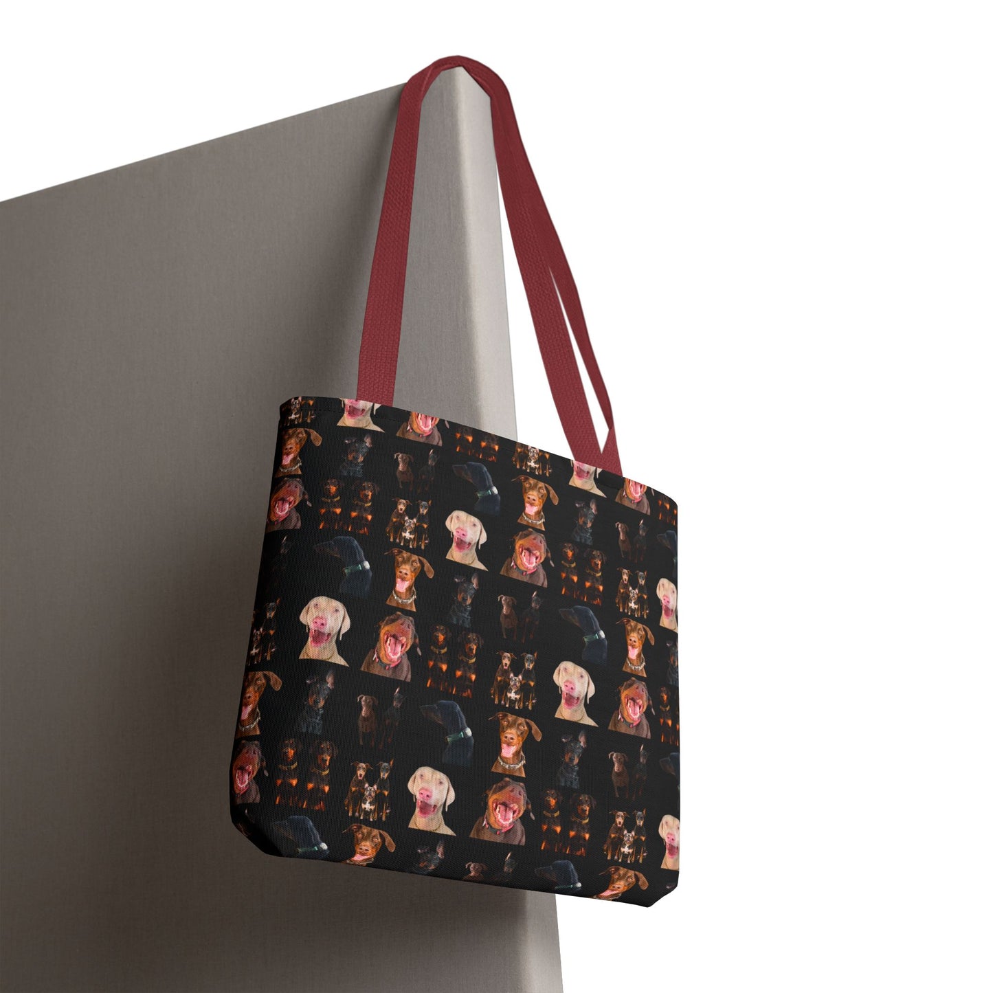 Edition 9 Doberman Model Pattern Black Tote Bag