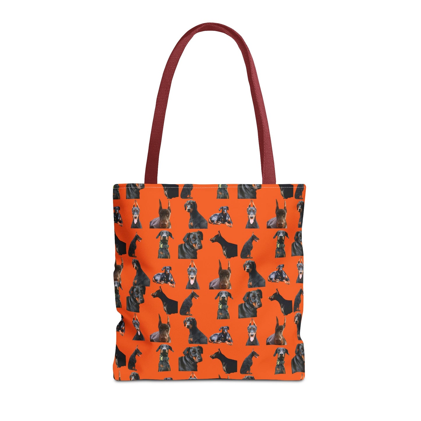 Edition 6 Doberman Model Pattern Orange Tote Bag