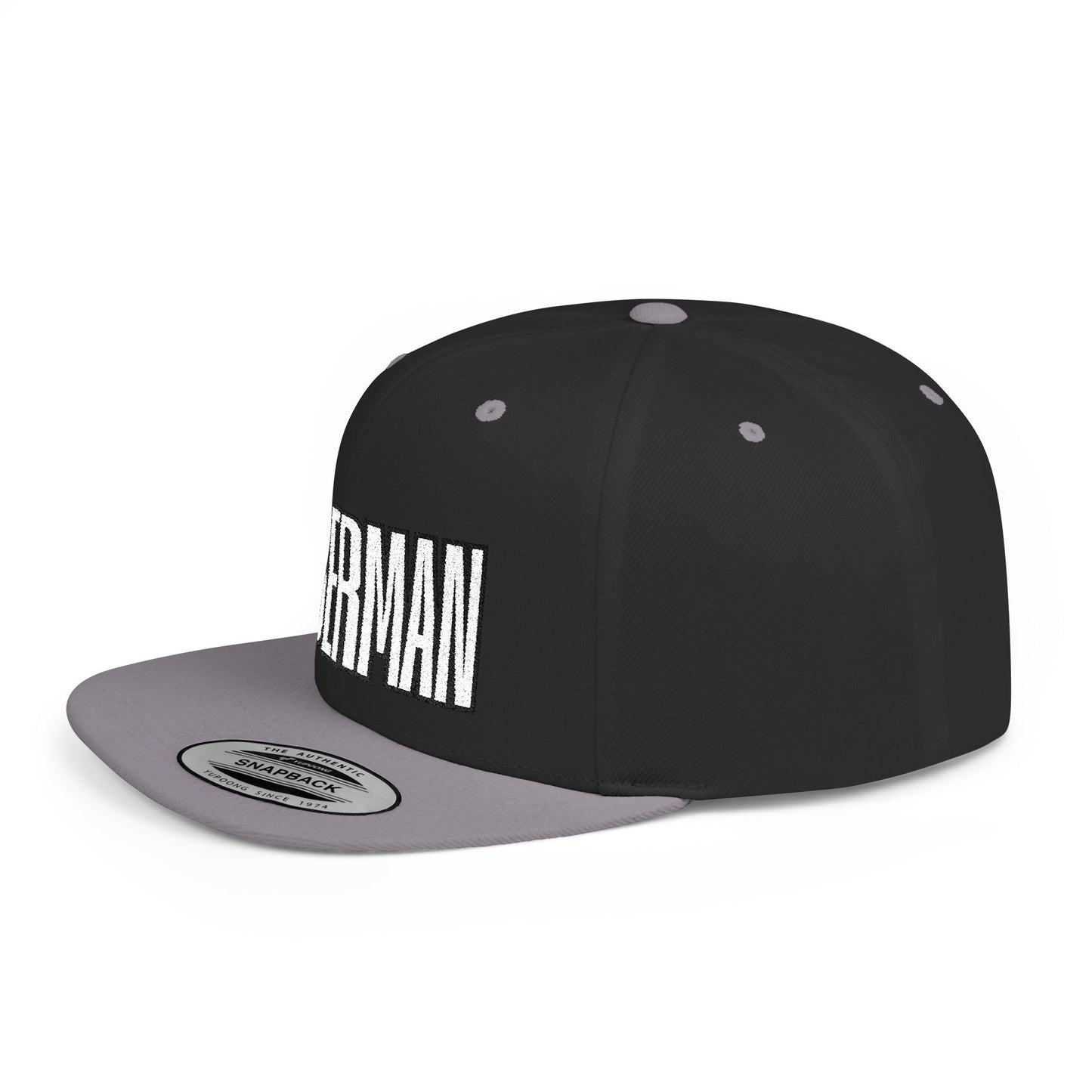 Doberman 4 Embroidered Flat Bill Snapback