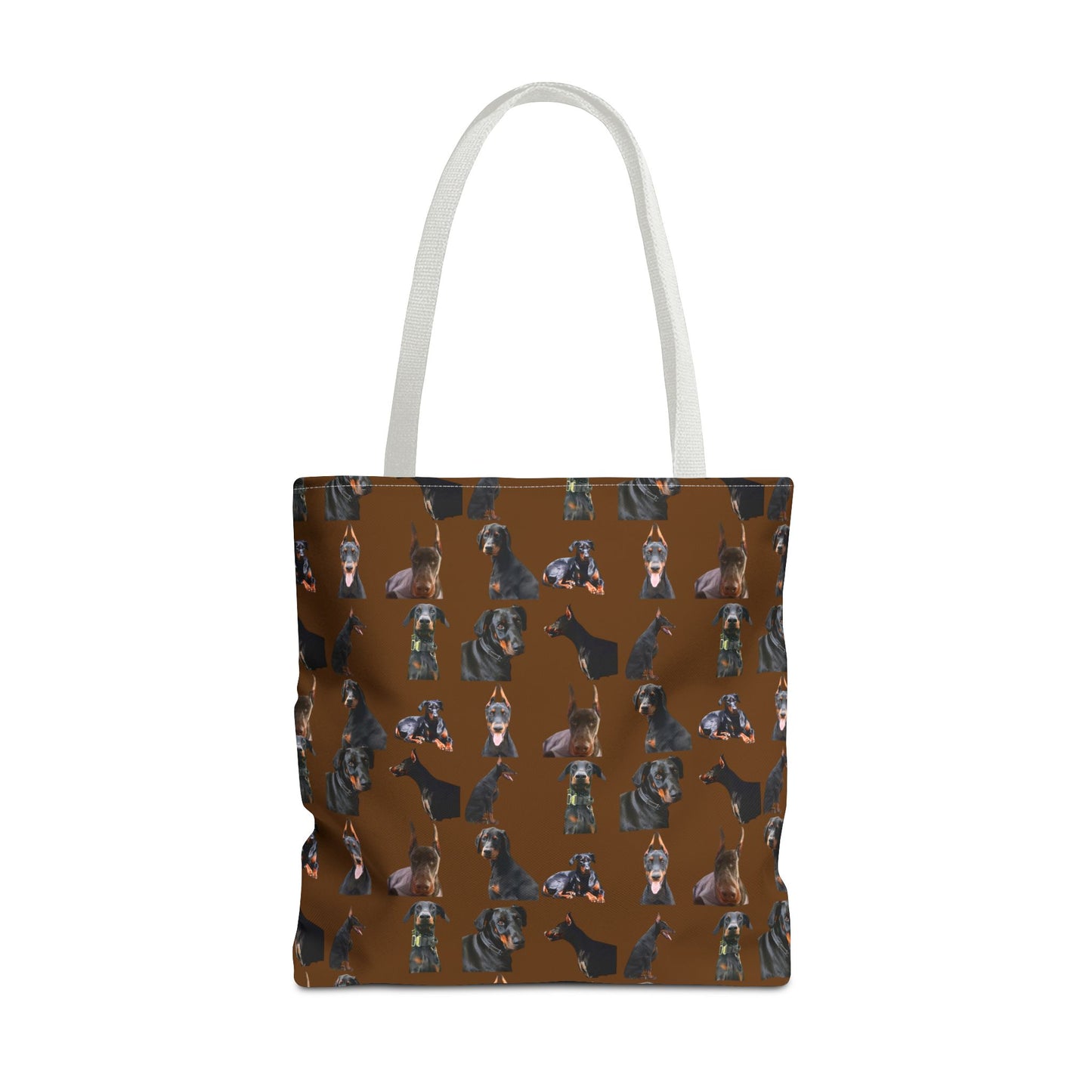 Edition 6 Doberman Model Pattern Brown Tote Bag