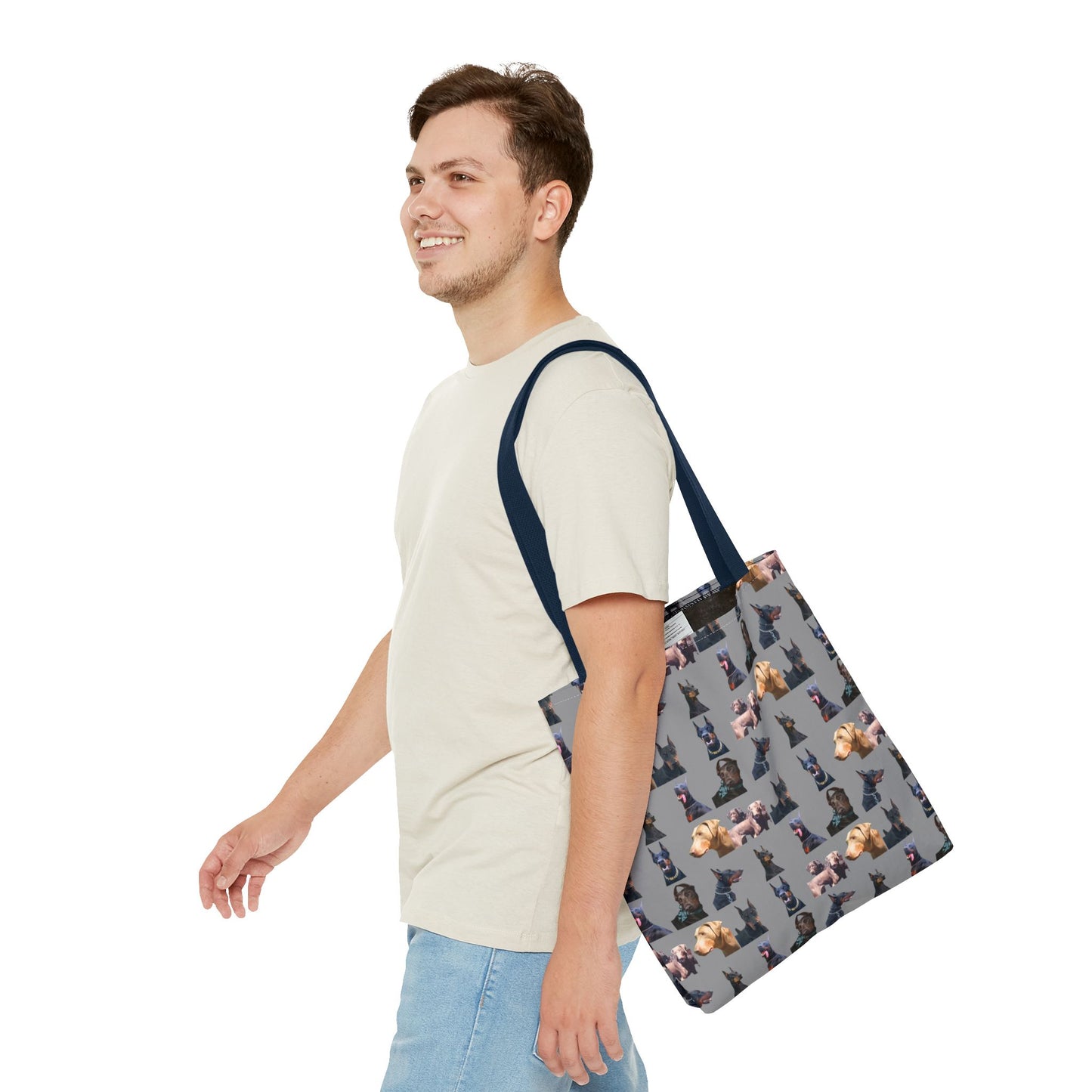 Edition 8 Doberman Model Pattern Gray Tote Bag