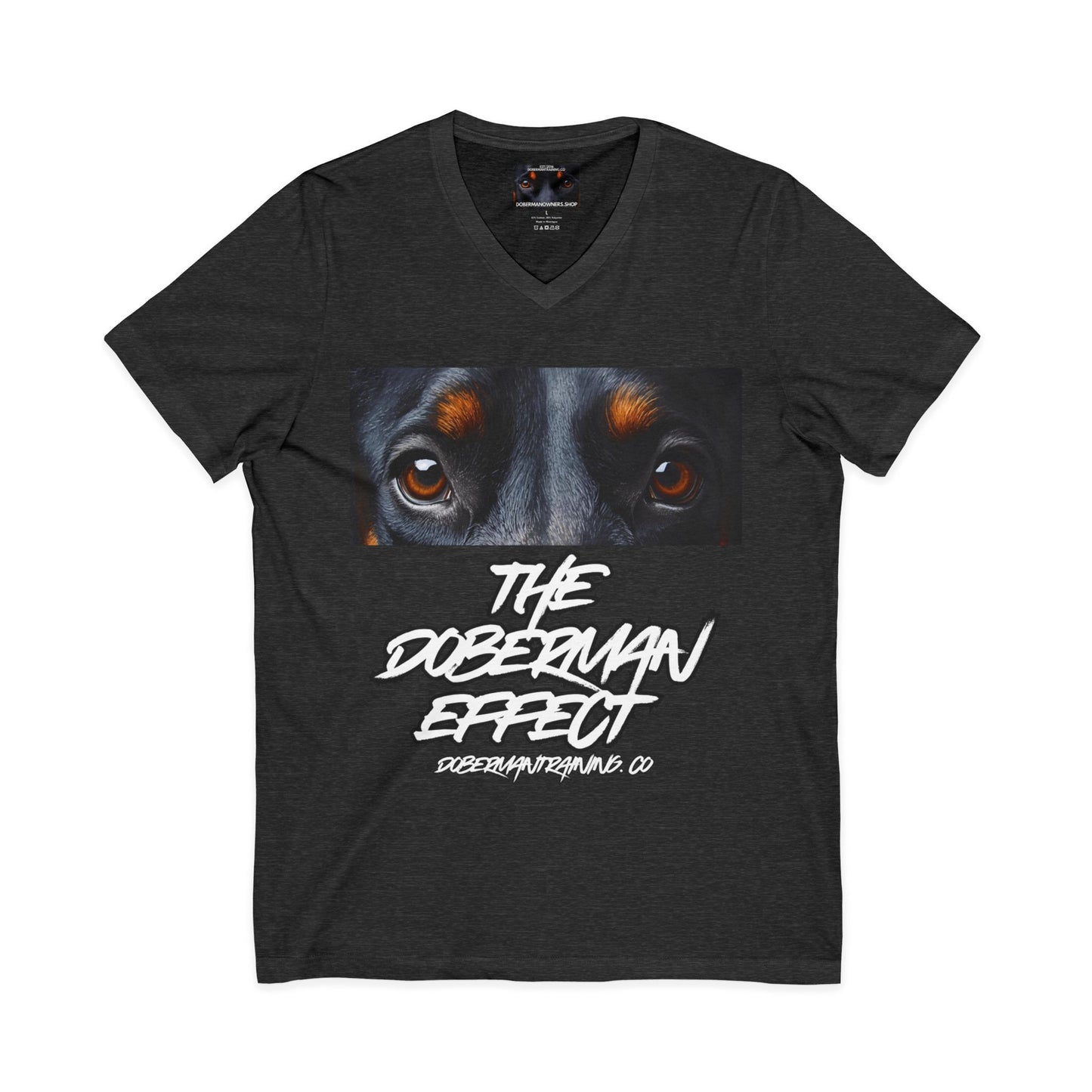 Doberman Effect 2 Private Label Unisex Jersey Short Sleeve V-Neck Tee
