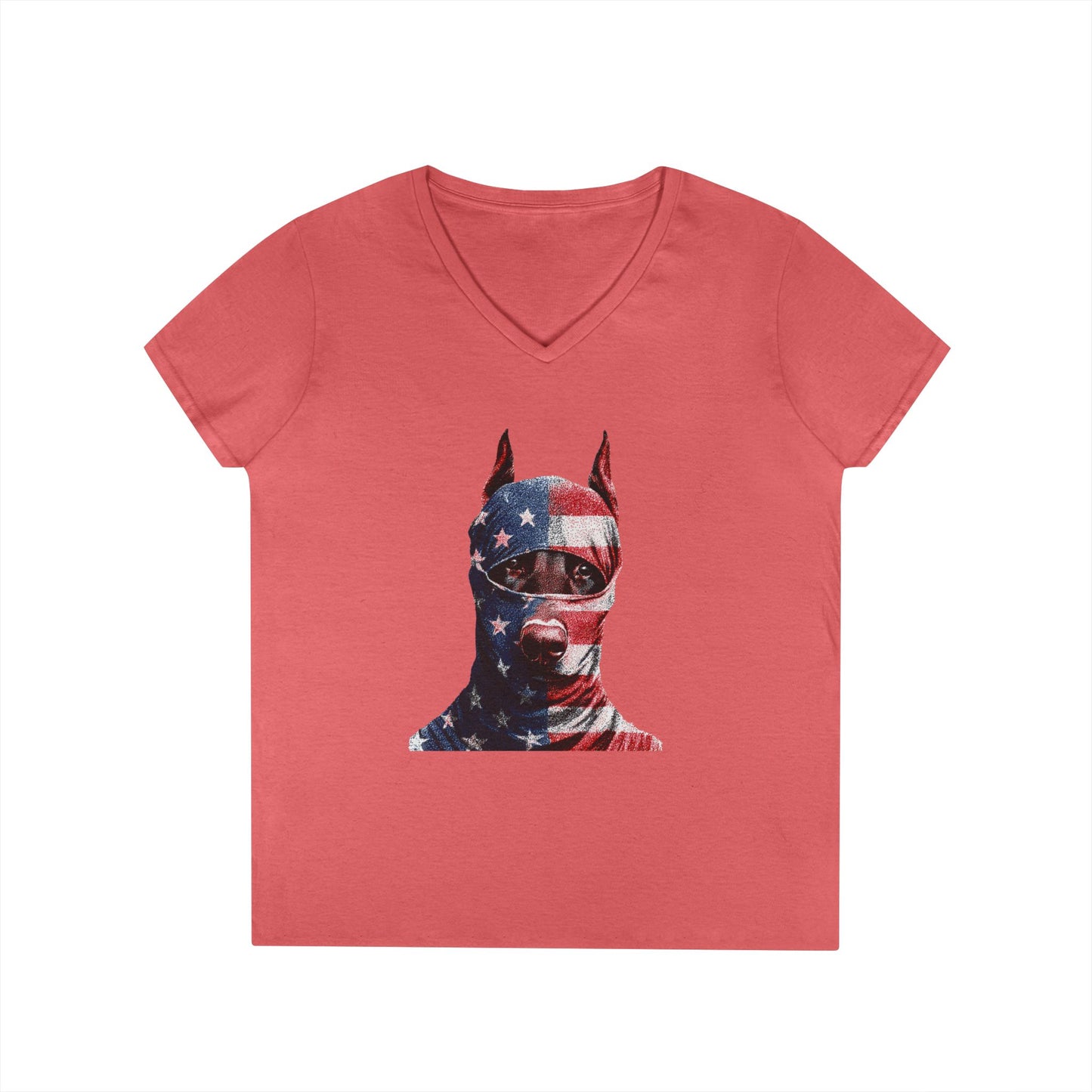 Doberman 2 V-Neck Tee Shirt for Women