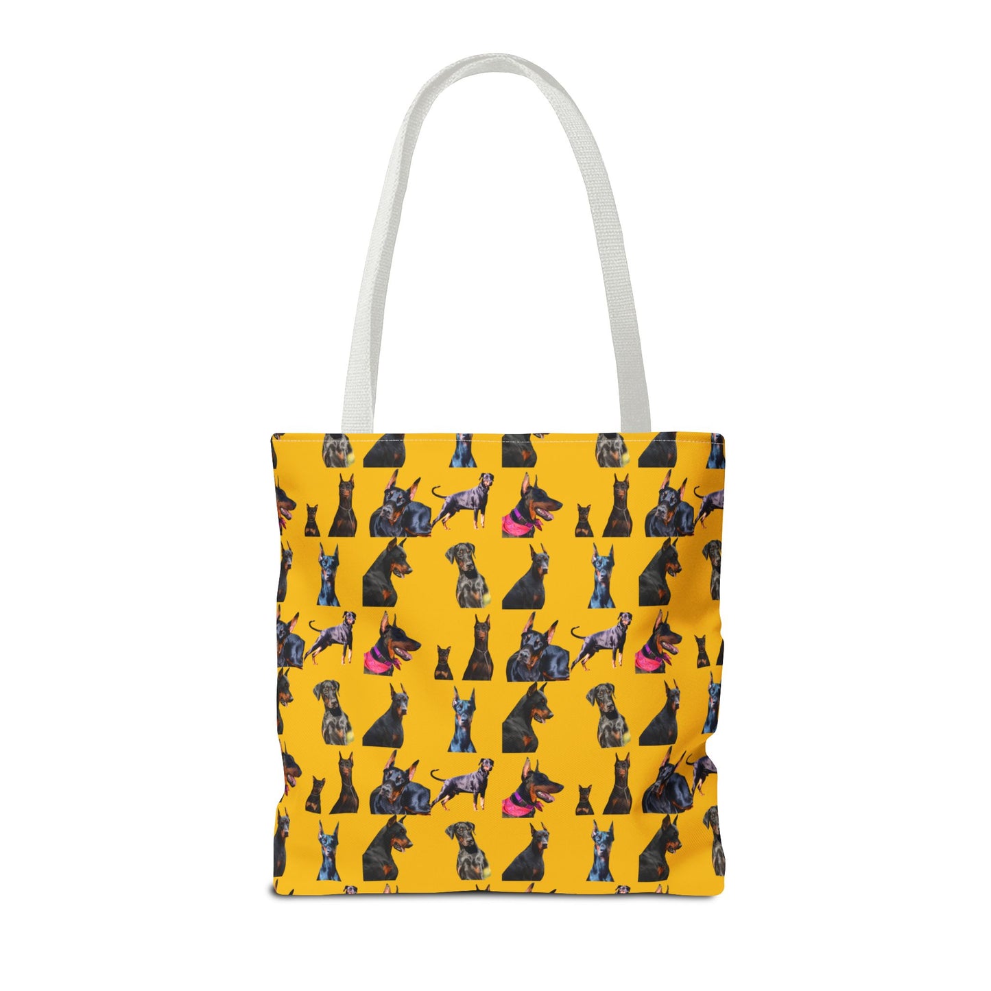 Edition 7 Doberman Model Pattern Yellow Tote Bag