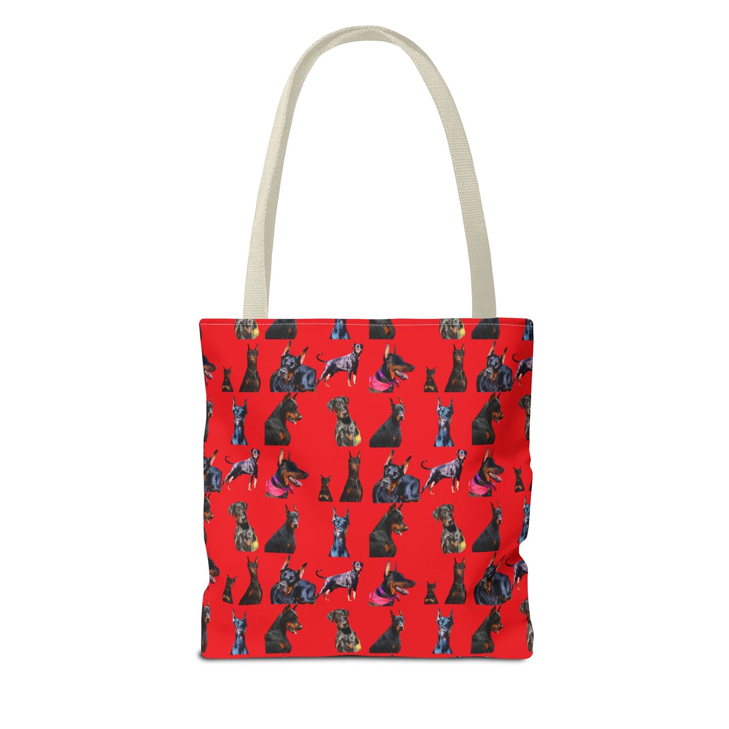 Edition 7 Doberman Model Pattern Red Tote Bag