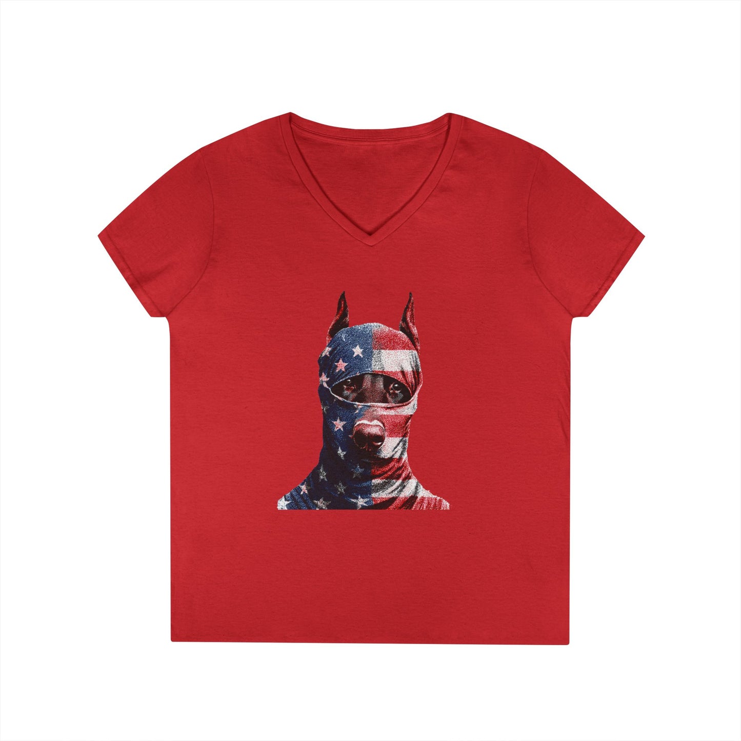Doberman 2 V-Neck Tee Shirt for Women