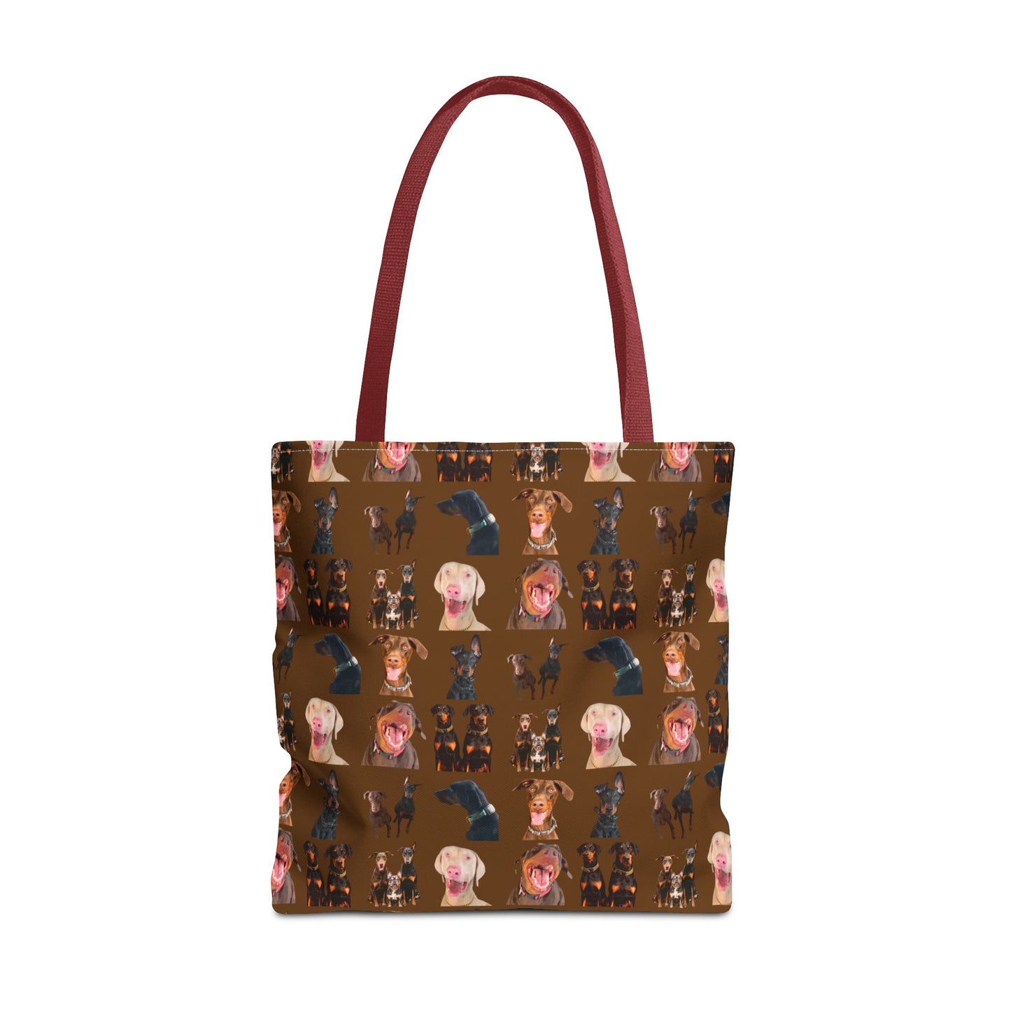 Edition 9 Doberman Model Pattern Brown Tote Bag