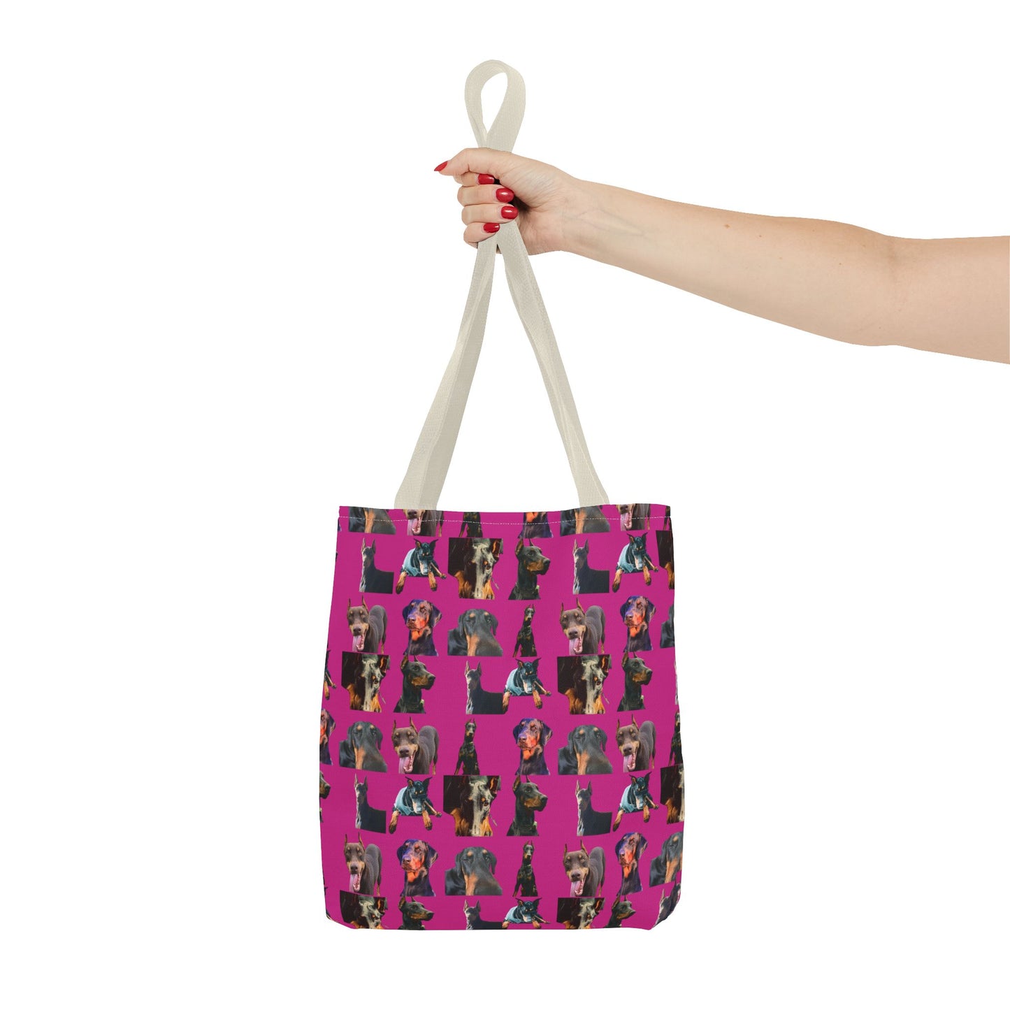 Edition 3 Doberman Model Pattern Pink Tote Bag