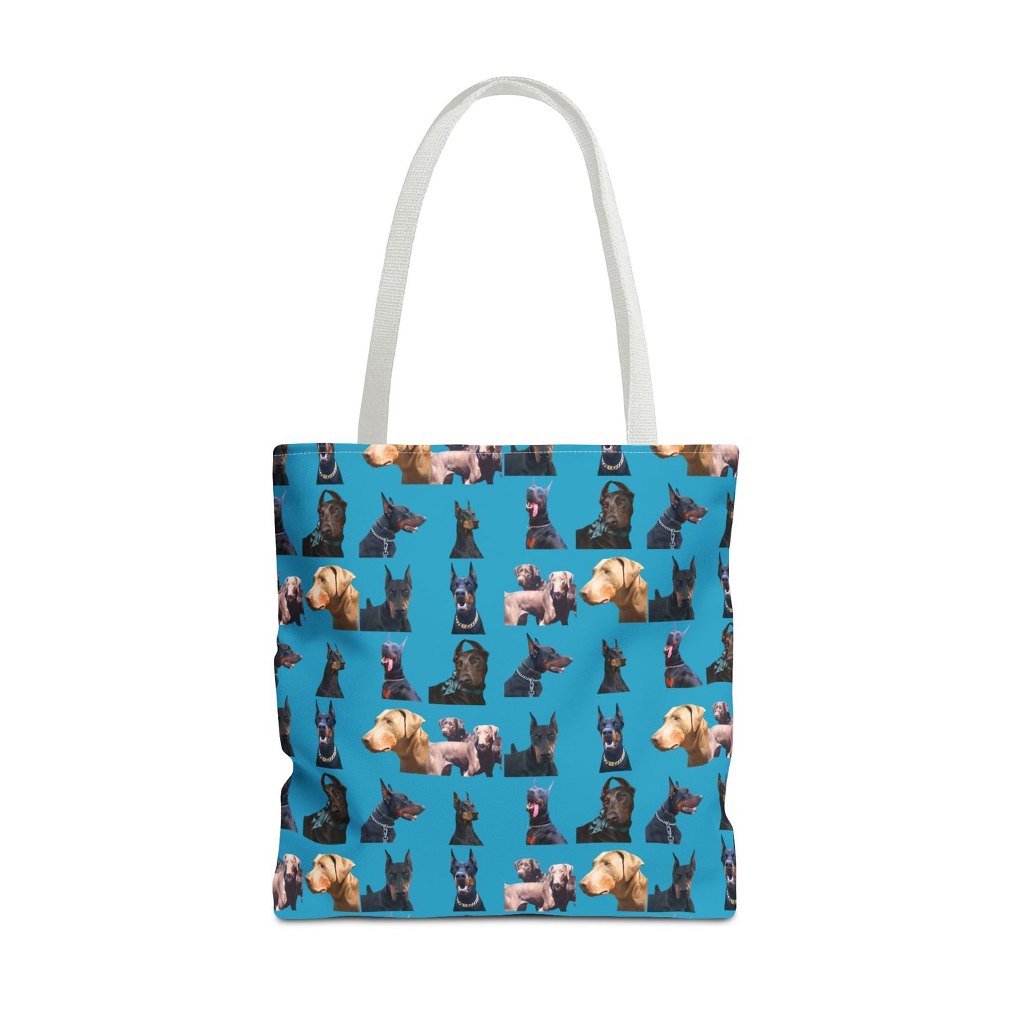 Edition 8 Doberman Model Pattern Turquoise Tote Bag