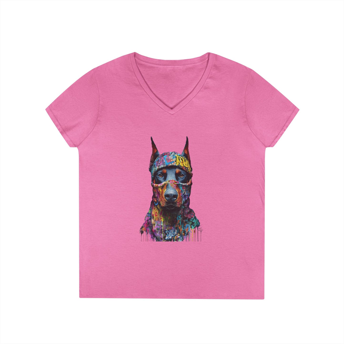 Doberman 5 V-Neck Tee Shirt for Women