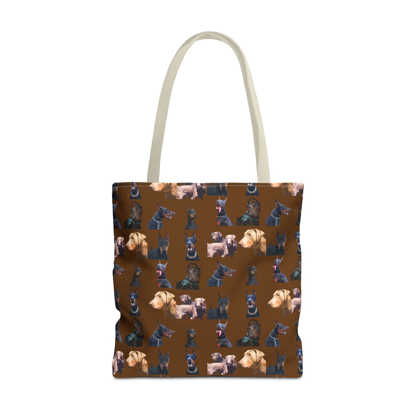 Edition 8 Doberman Model Pattern Brown Tote Bag