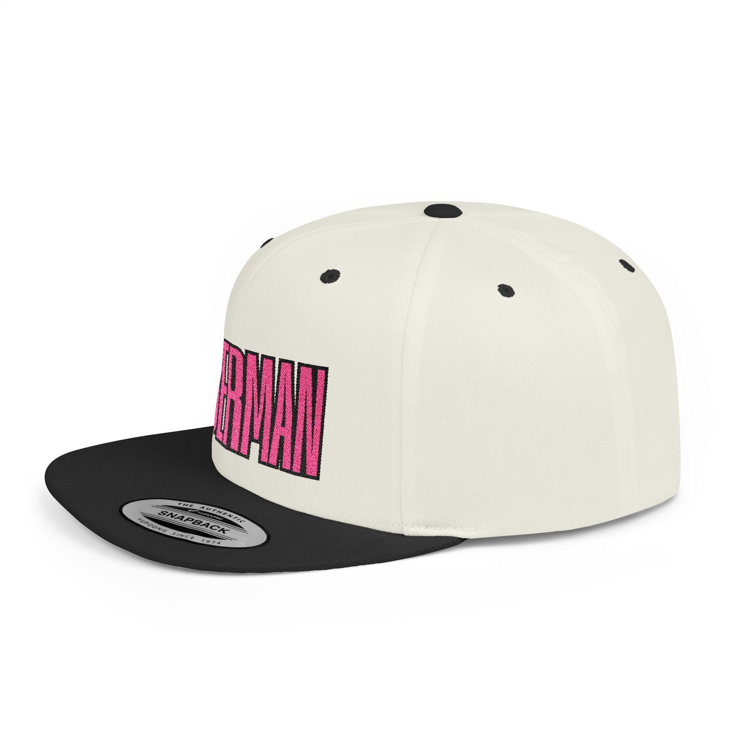 Doberman 6 Embroidered Flat Bill Snapback