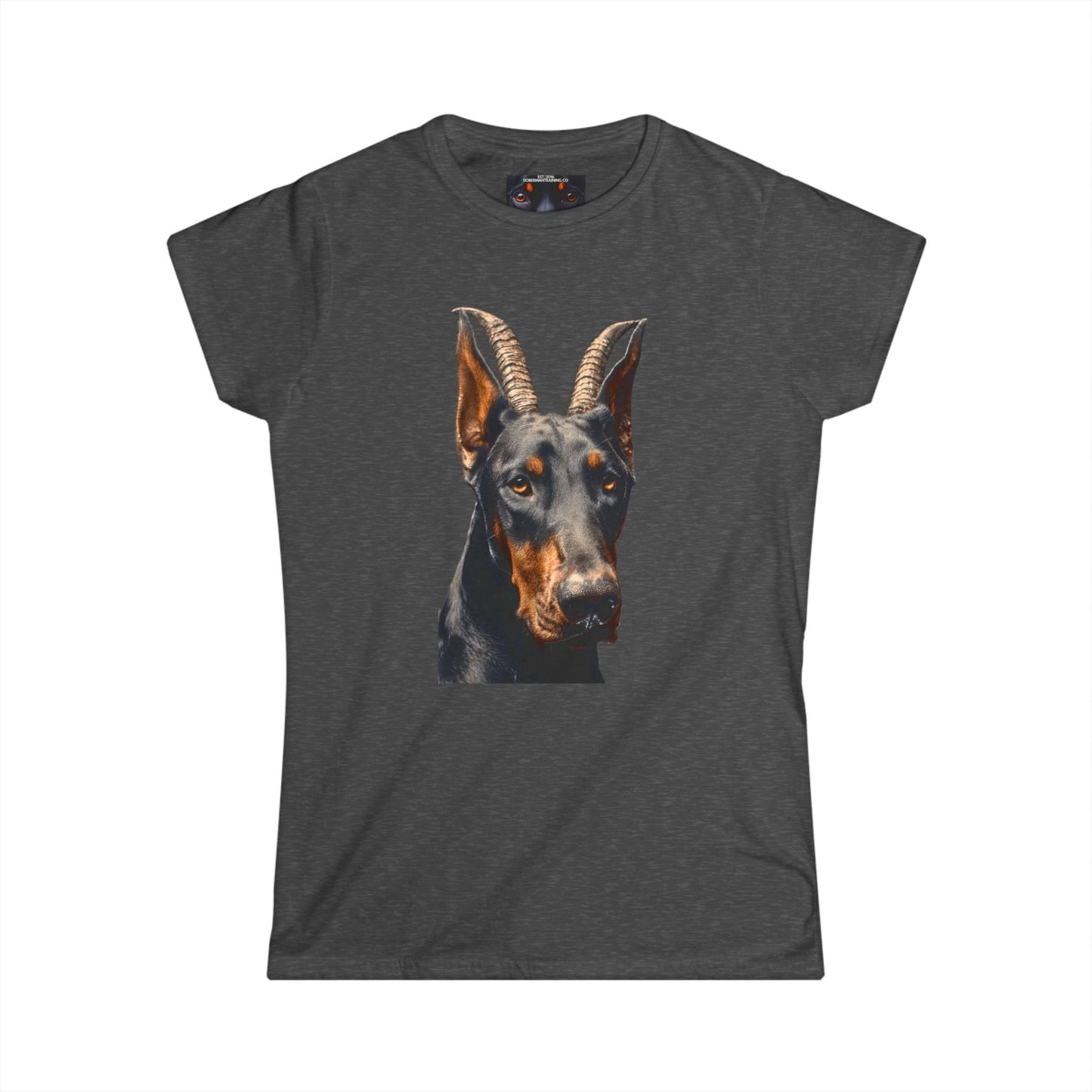 Doberman Goat 2 Women's Softstyle Tee