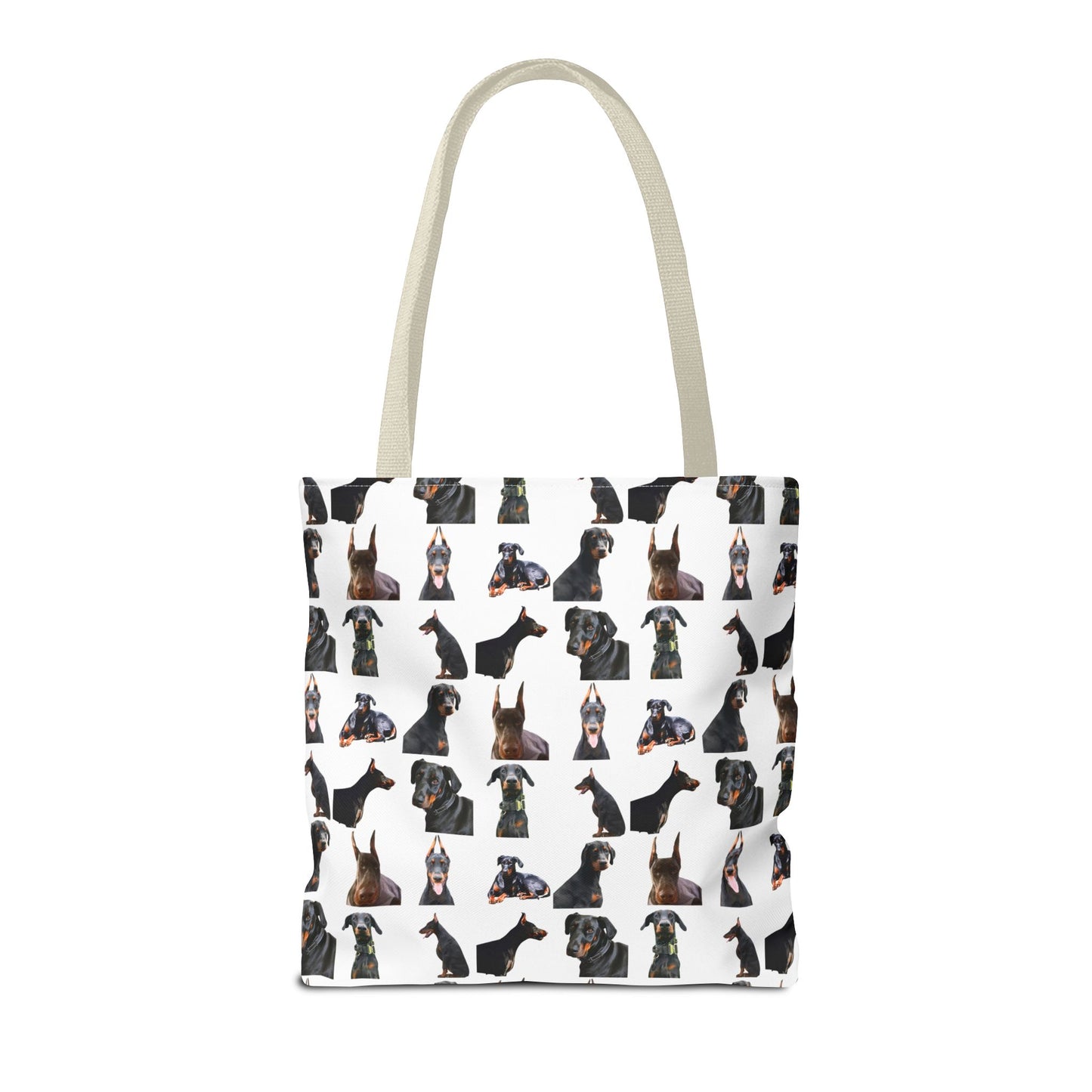 Edition 6 Doberman Model Pattern White Tote Bag