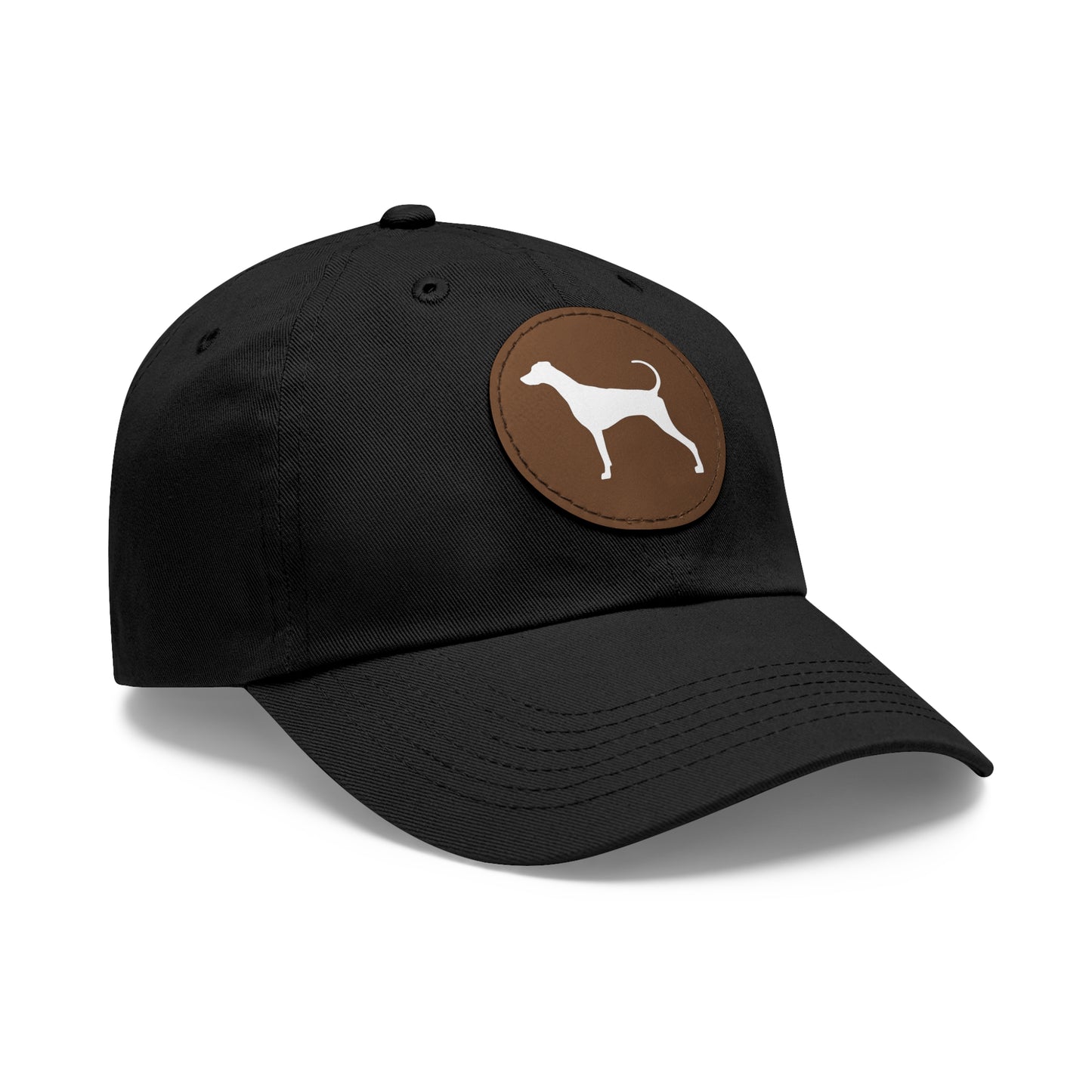 N 7 Dad Hat with Leather Patch (Round)