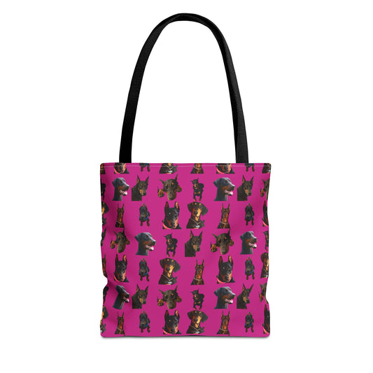 Edition 2 Doberman Model Pattern Miami Pink Tote Bag