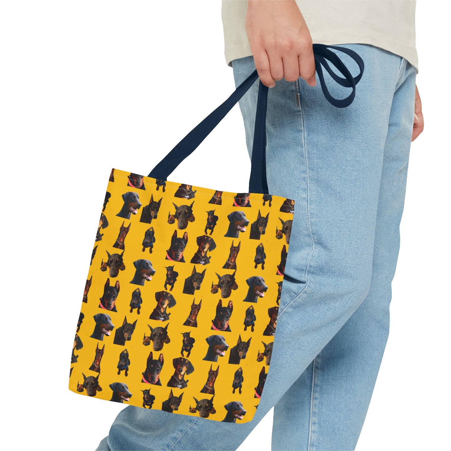 Edition 2 Doberman Model Pattern Yellow Tote Bag