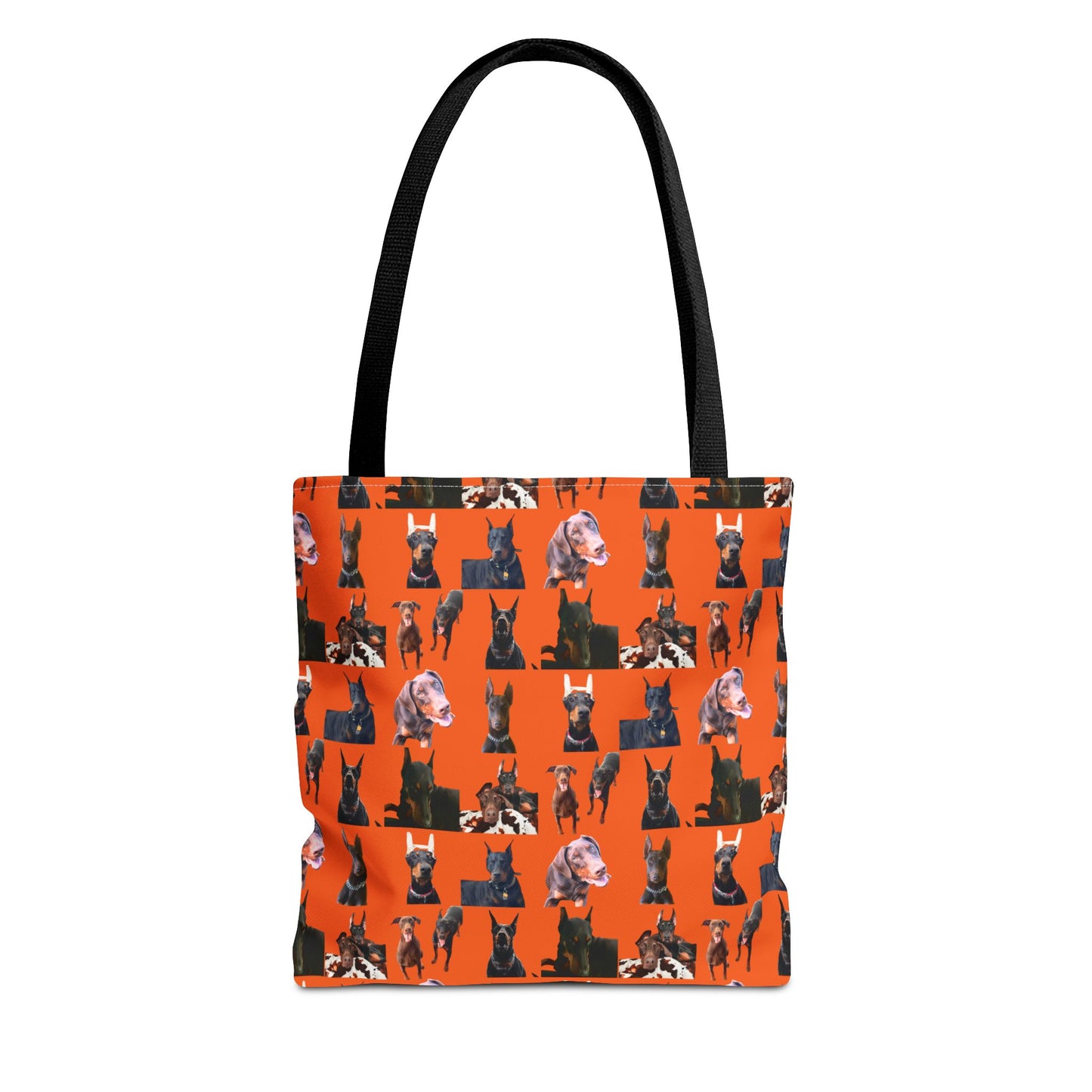 Edition 10 Doberman Model Pattern Orange Tote Bag