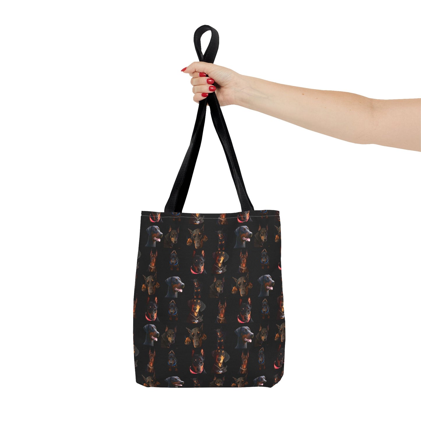 Edition 2 Doberman Model Pattern Black Tote Bag