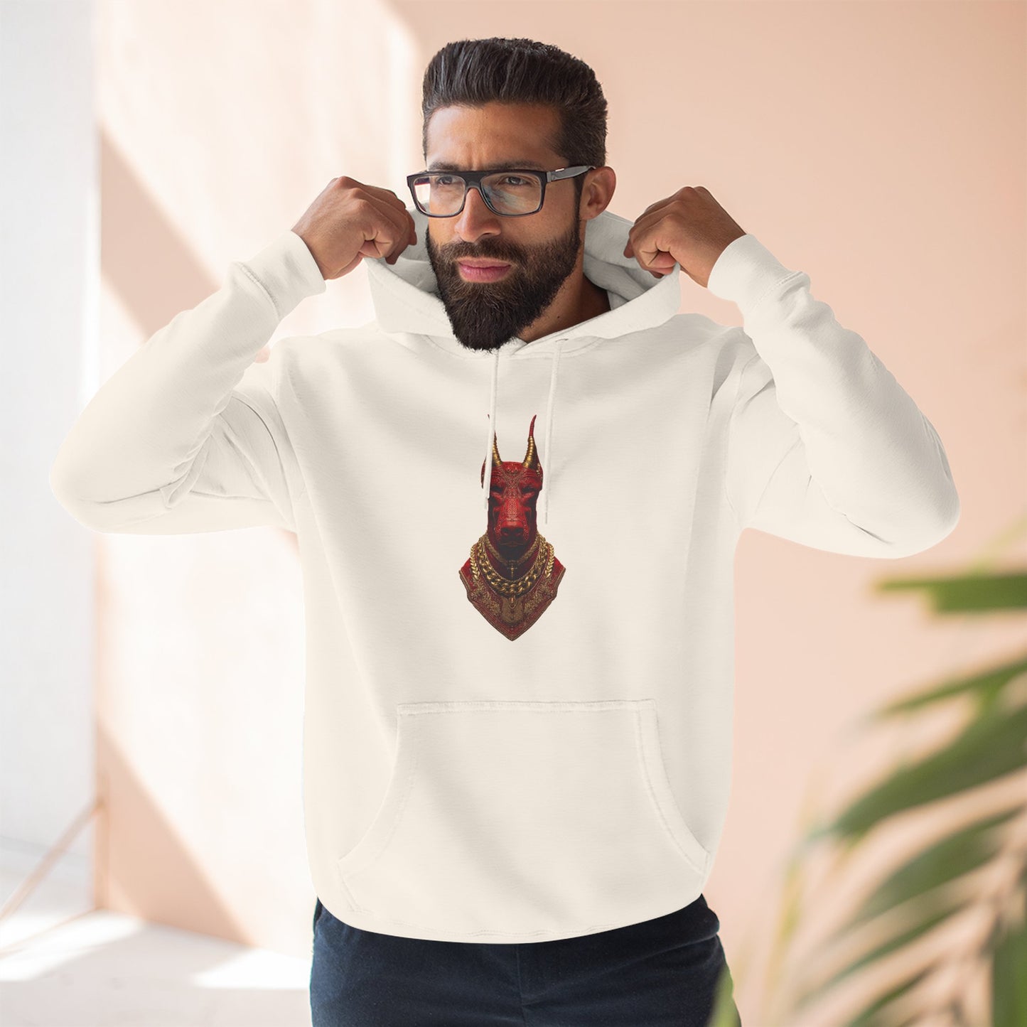 Doberman Goat 3 Fleece Hoodie