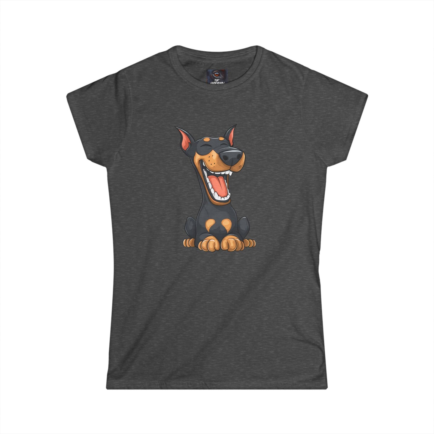 Cartoon Doberman 3 Women's Softstyle Tee