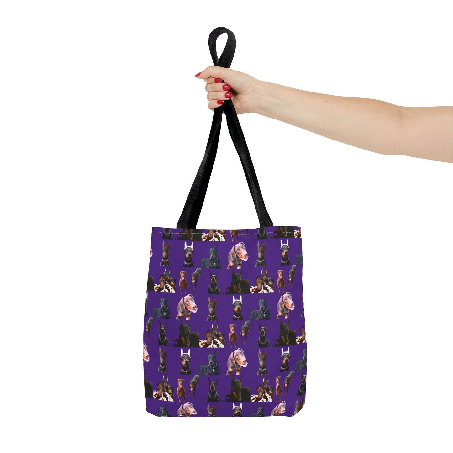 Edition 10 Doberman Model Pattern Purple Tote Bag