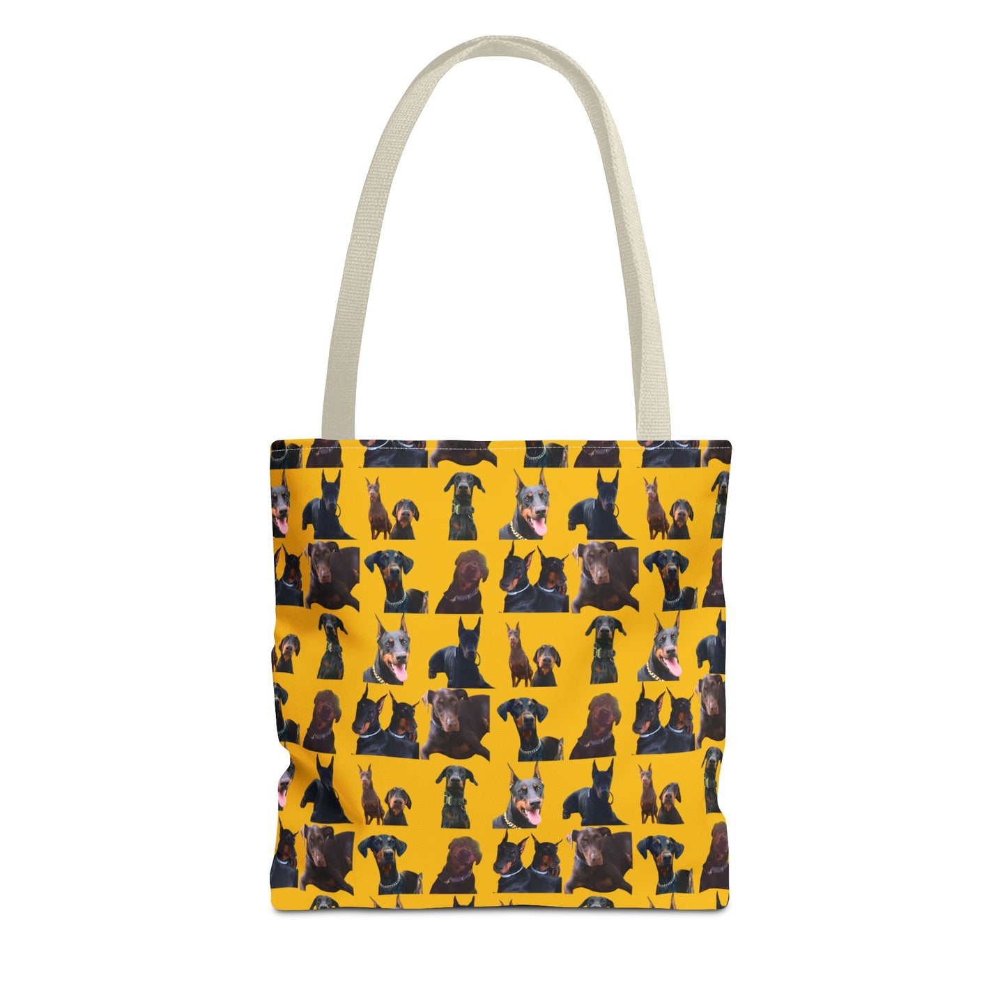 Edition 5 Doberman Model Pattern Yellow Tote Bag
