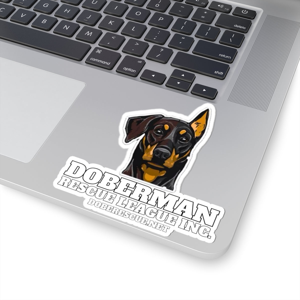Doberman Rescue League Kiss-Cut Sticker — Doberman Head Logo (doberscue.net)
