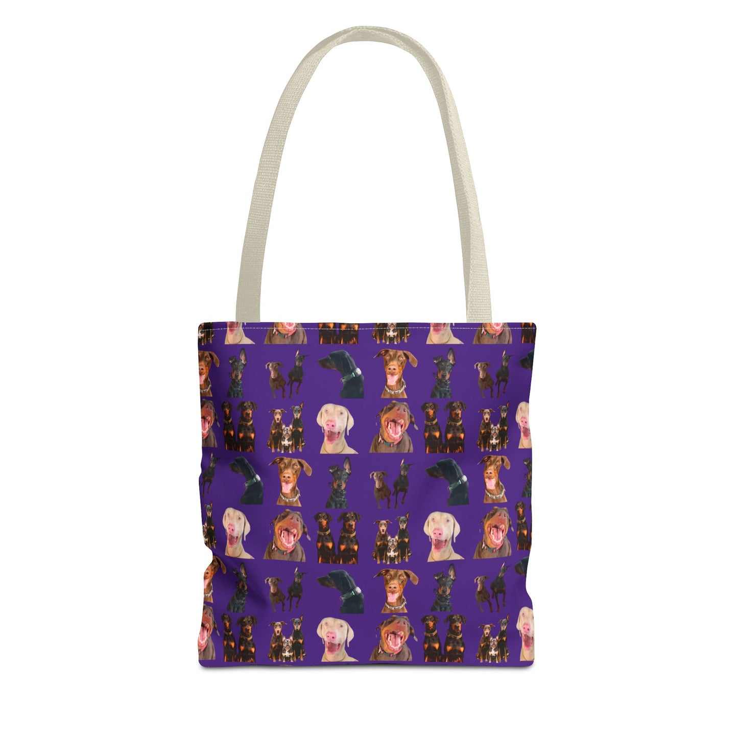 Edition 9 Doberman Model Pattern Purple Tote Bag