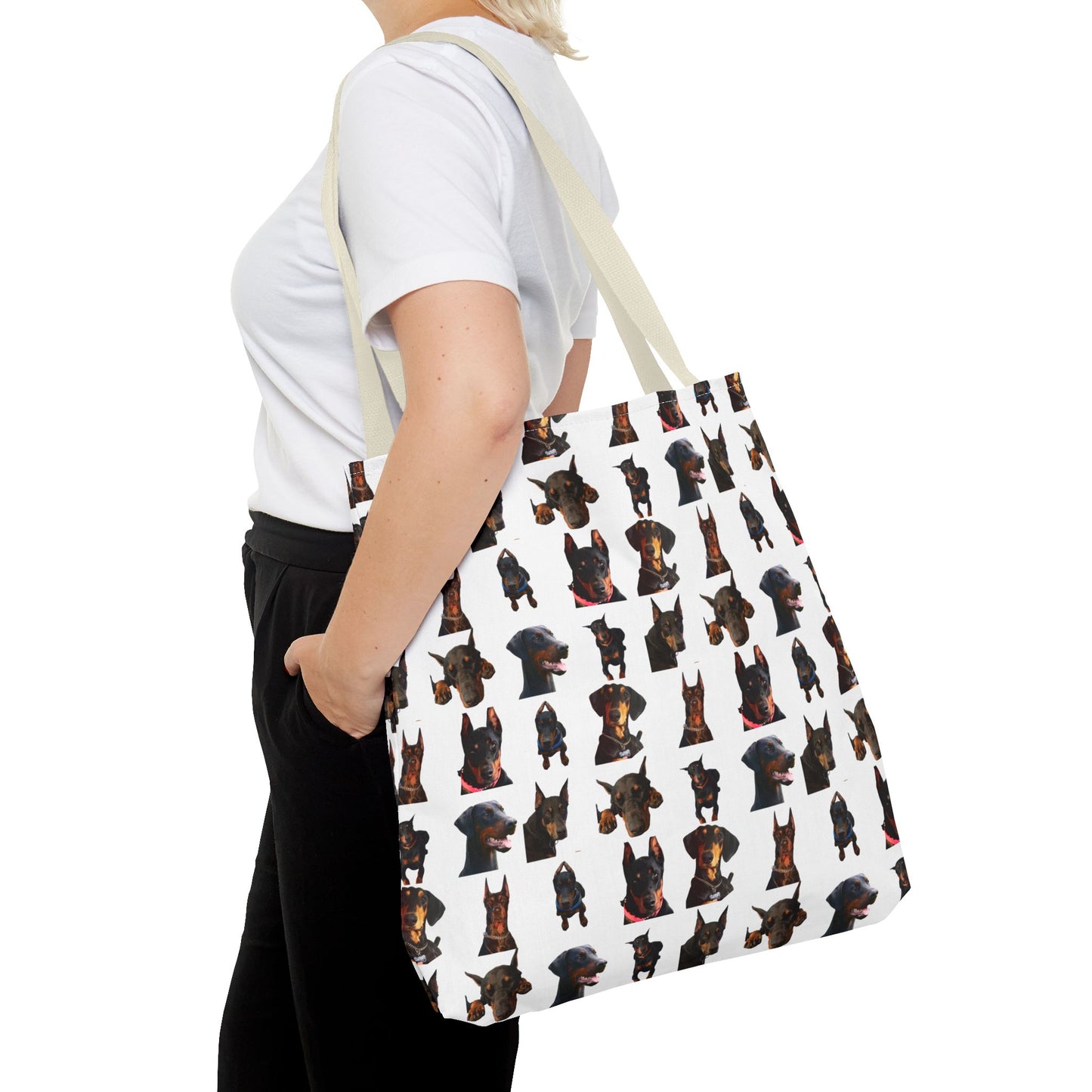 Edition 2 Doberman Model Pattern White Tote Bag