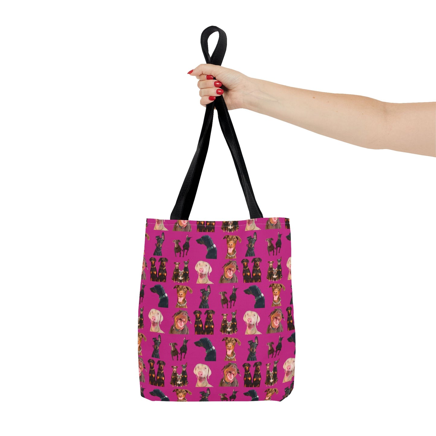 Edition 9 Doberman Model Pattern Pink Tote Bag