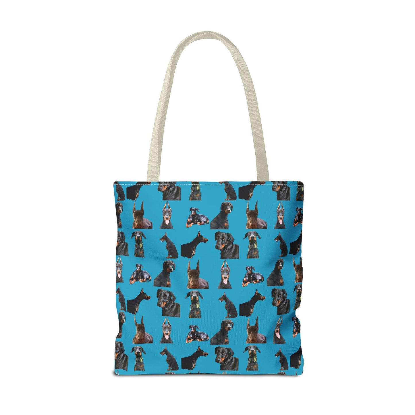 Edition 6 Doberman Model Pattern Turquoise Tote Bag
