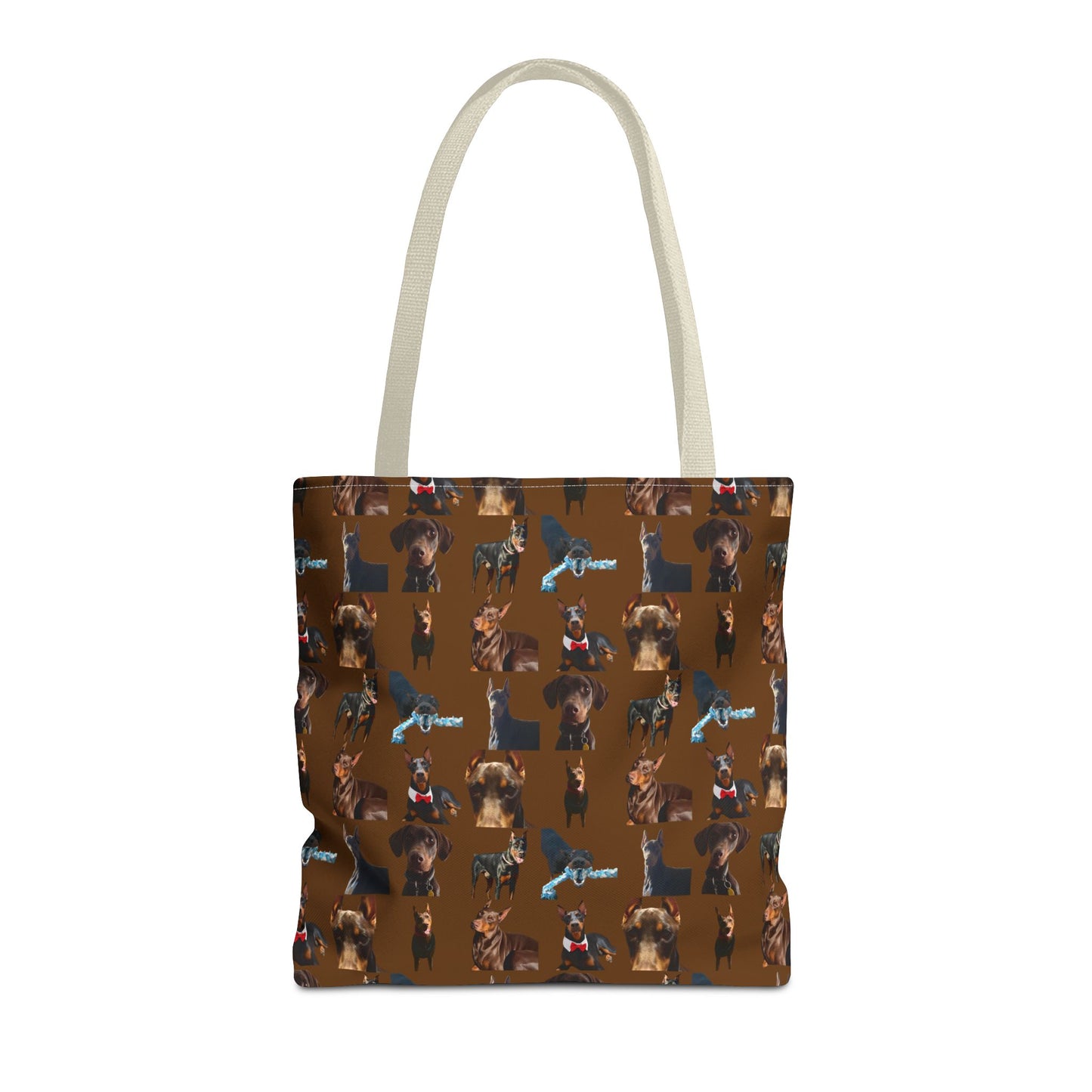 Edition 1 Doberman Model Pattern Brown Tote Bag
