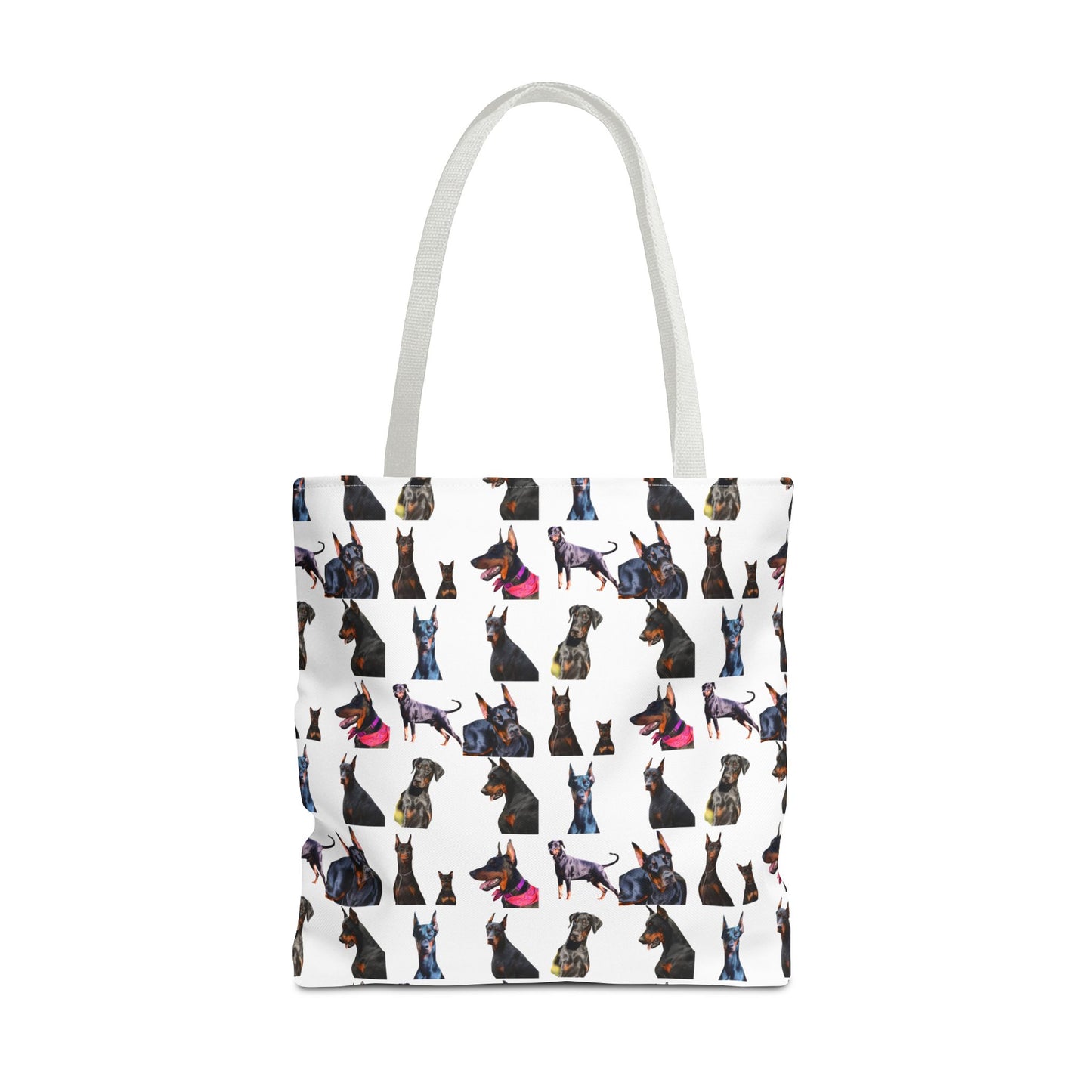 Edition 7 Doberman Model Pattern White Tote Bag