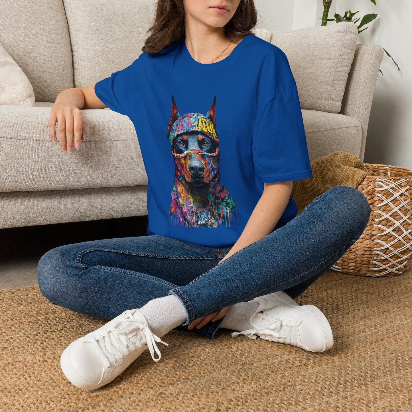 Doberman 5 Portrait T‑Shirt