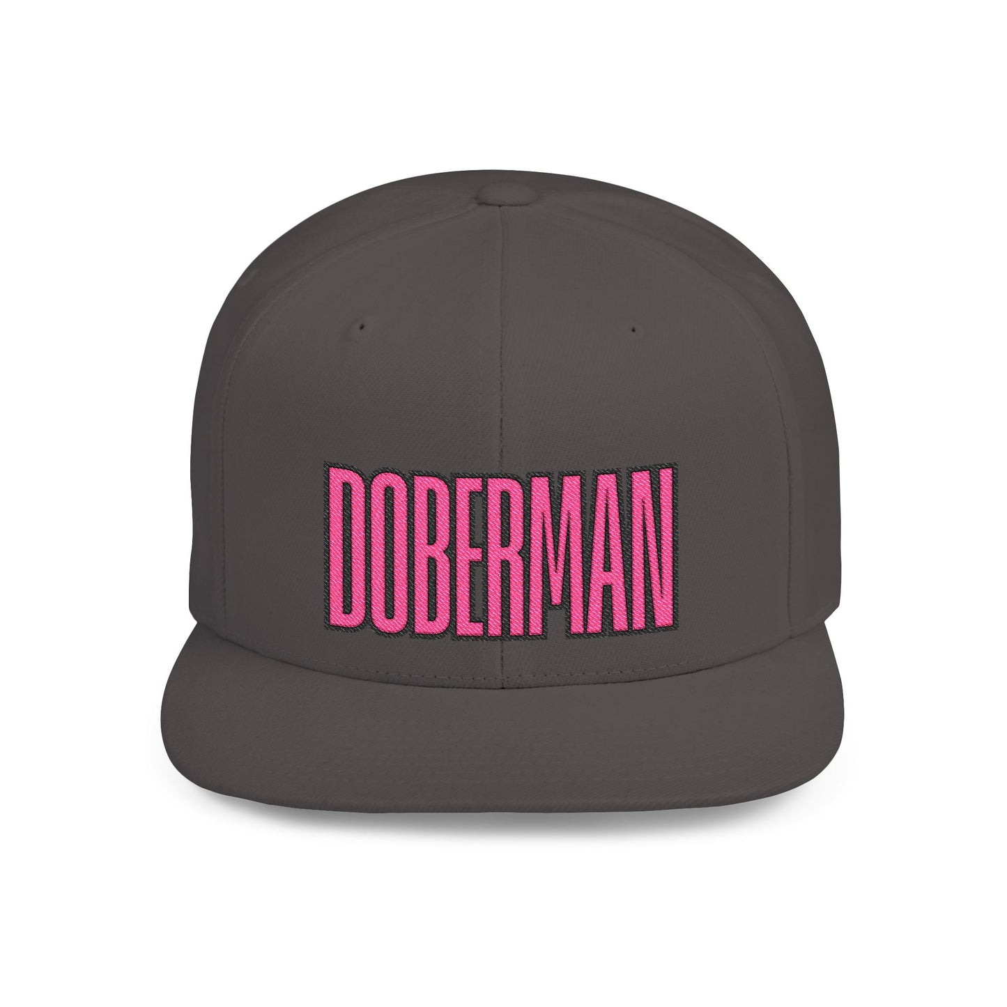 Doberman 6 Embroidered Flat Bill Snapback
