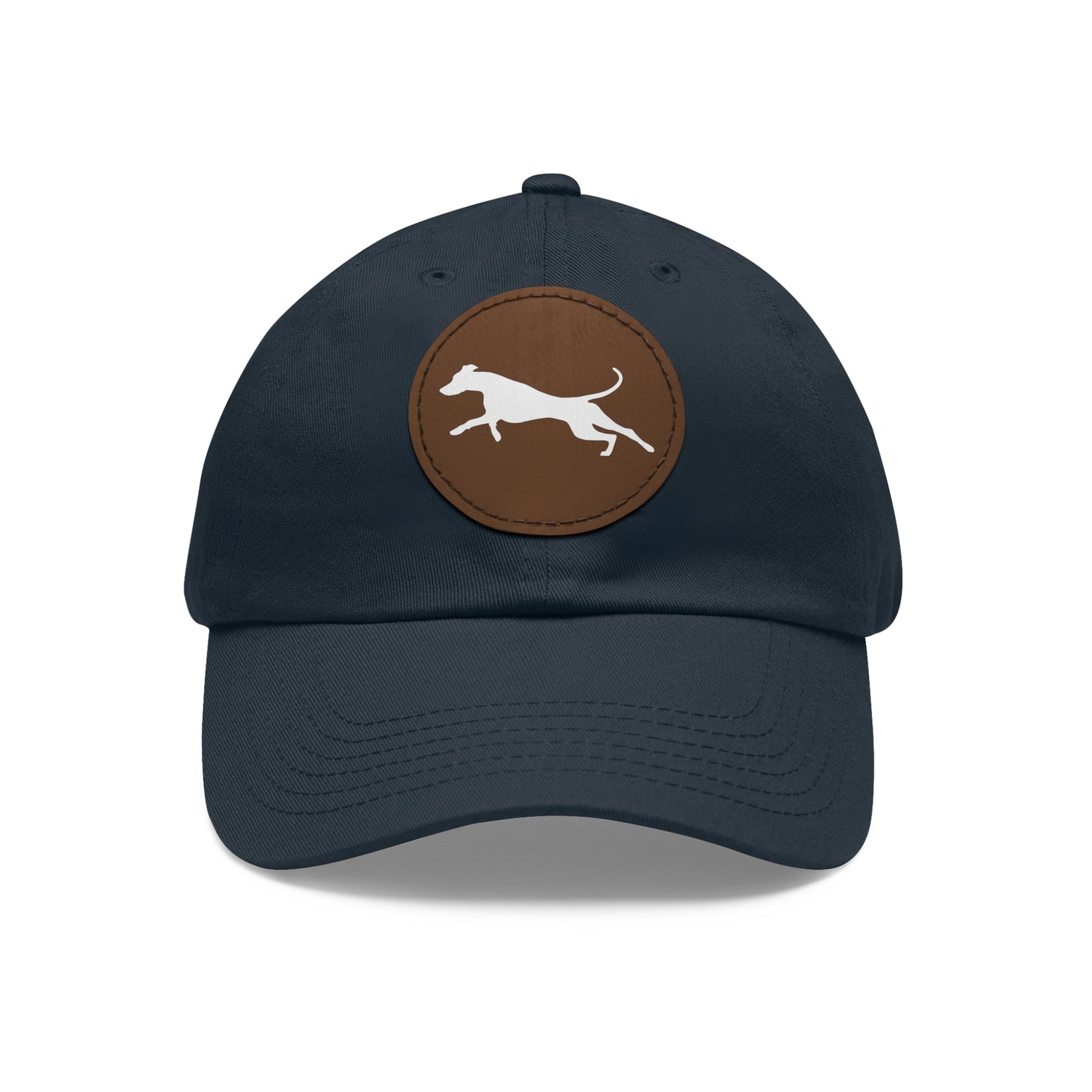 N 3 Dad Hat with Leather Patch (Round)