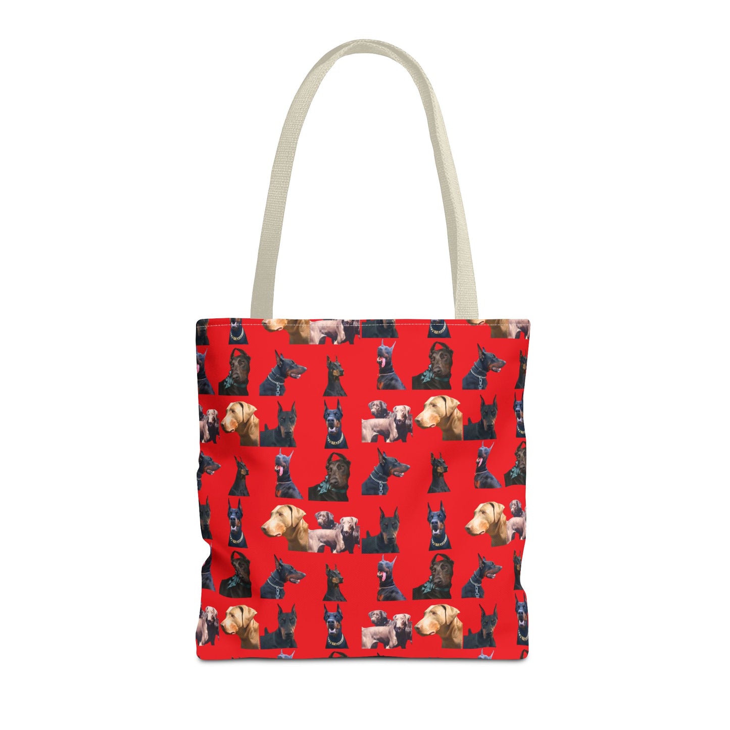Edition 8 Doberman Model Pattern Red Tote Bag