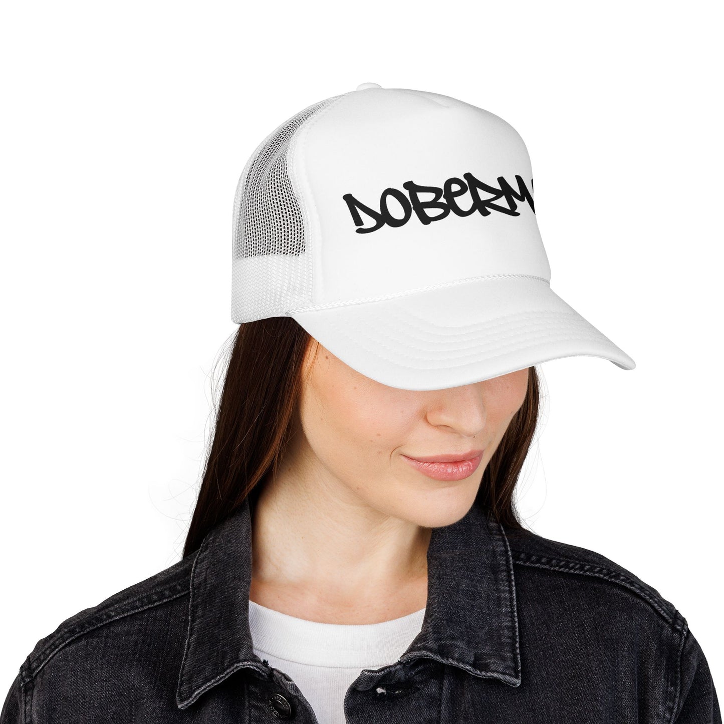Doberman Graffiti Foam Trucker Hat Made in USA