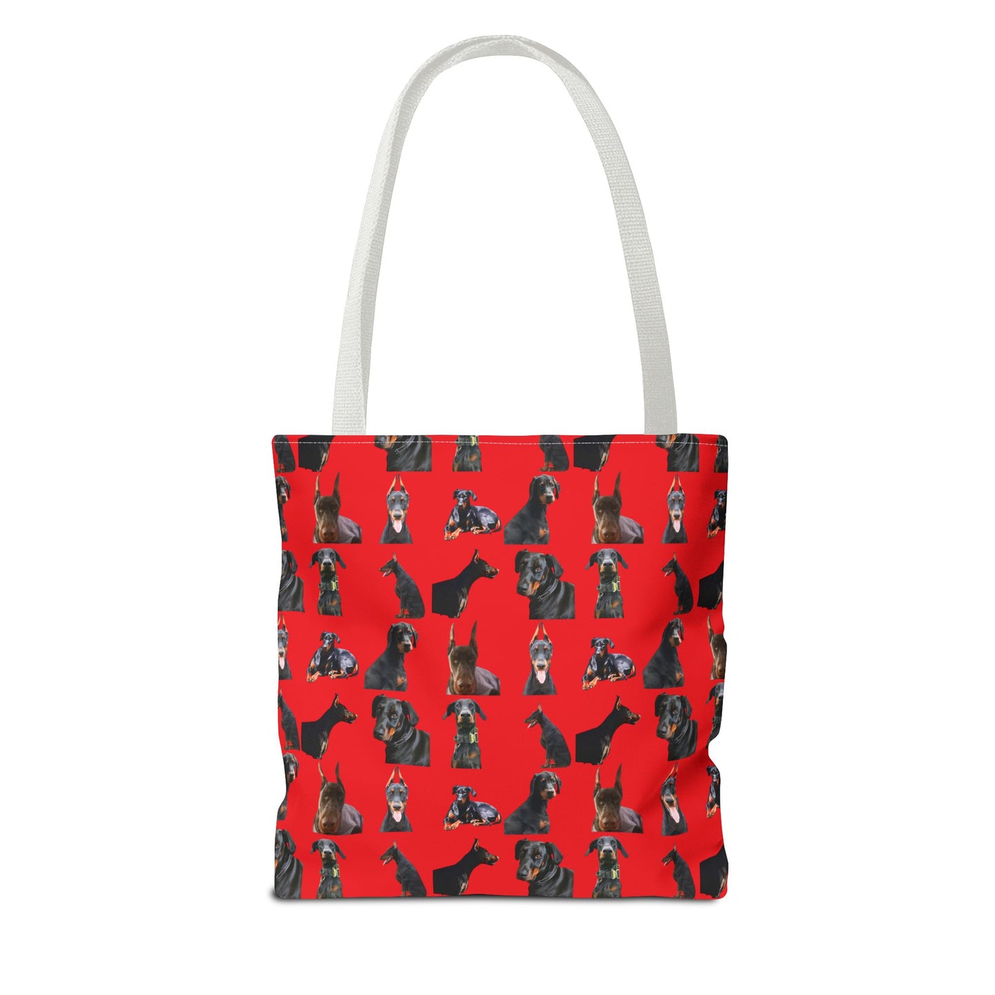 Edition 6 Doberman Model Pattern Red Tote Bag